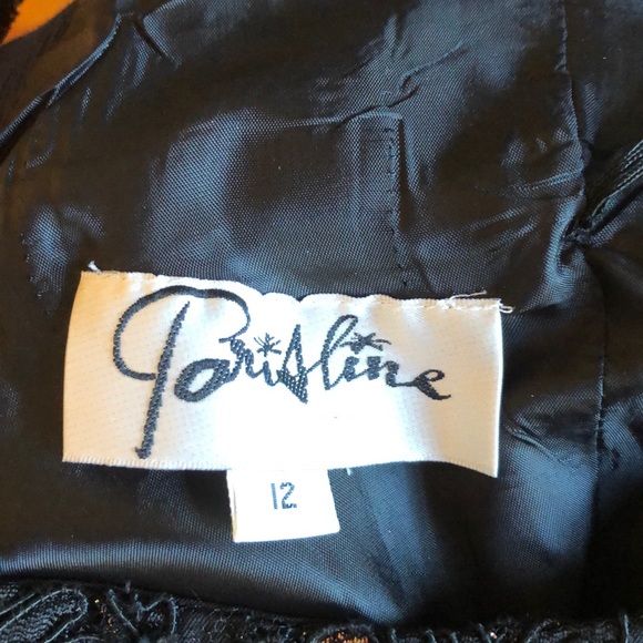 Paris line Black Long Formal Dress Single Shoulder - Picture 13 of 16